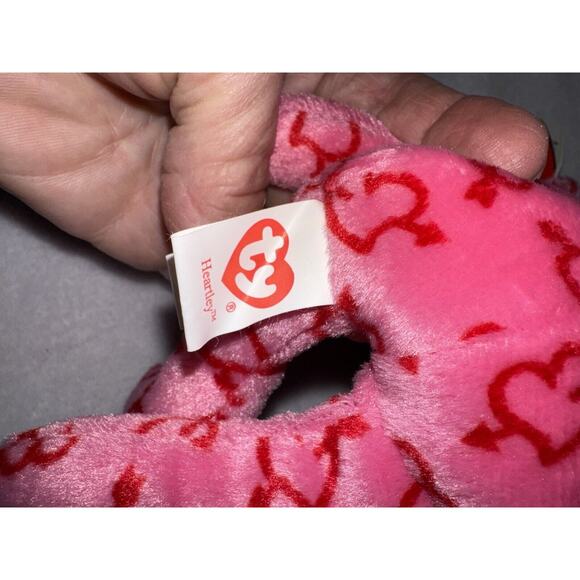 Ty Beanie Babies Hallmark Heartley Valentine's Day Bear Hearts Stuffed Plush - Picture 7 of 12